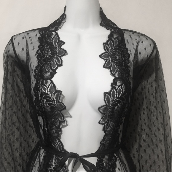2019 SUPER SEXY LACE LINGERIE BELT NIGHTWEAR ROBE - Picture 2 of 8